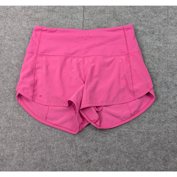 Lululemon Speed Up Shorts Womens 4 Bright Pink High Waisted Lined Athleisure Gym - Picture 1 of 8